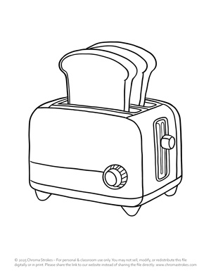 Toaster Free Printable Coloring Page