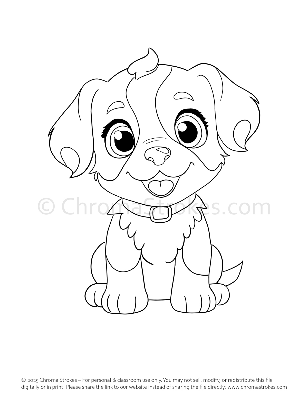 Free Puppy Coloring Page