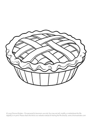 Free Printable Pie Coloring Page