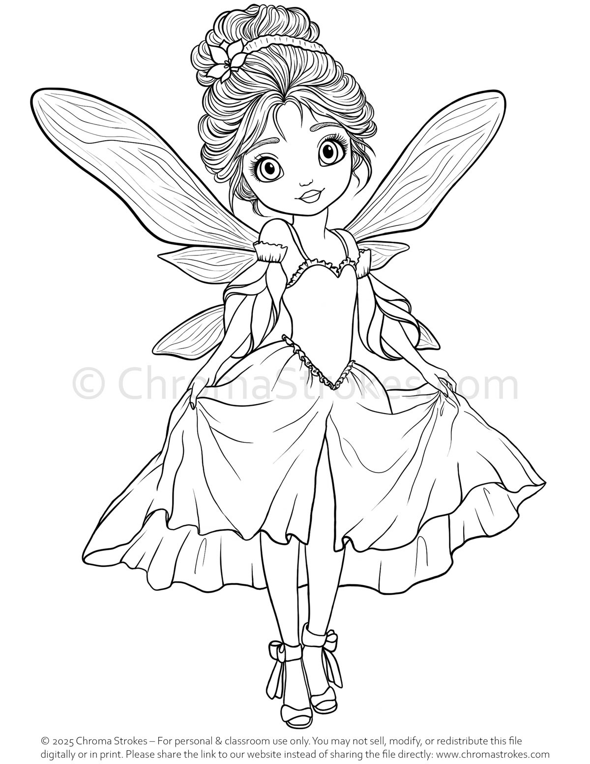 Fairy Coloring Page Free Download
