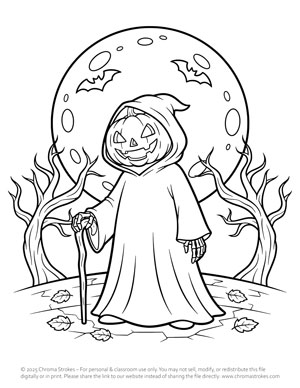 Free Jack-o-Lantern Coloring Page