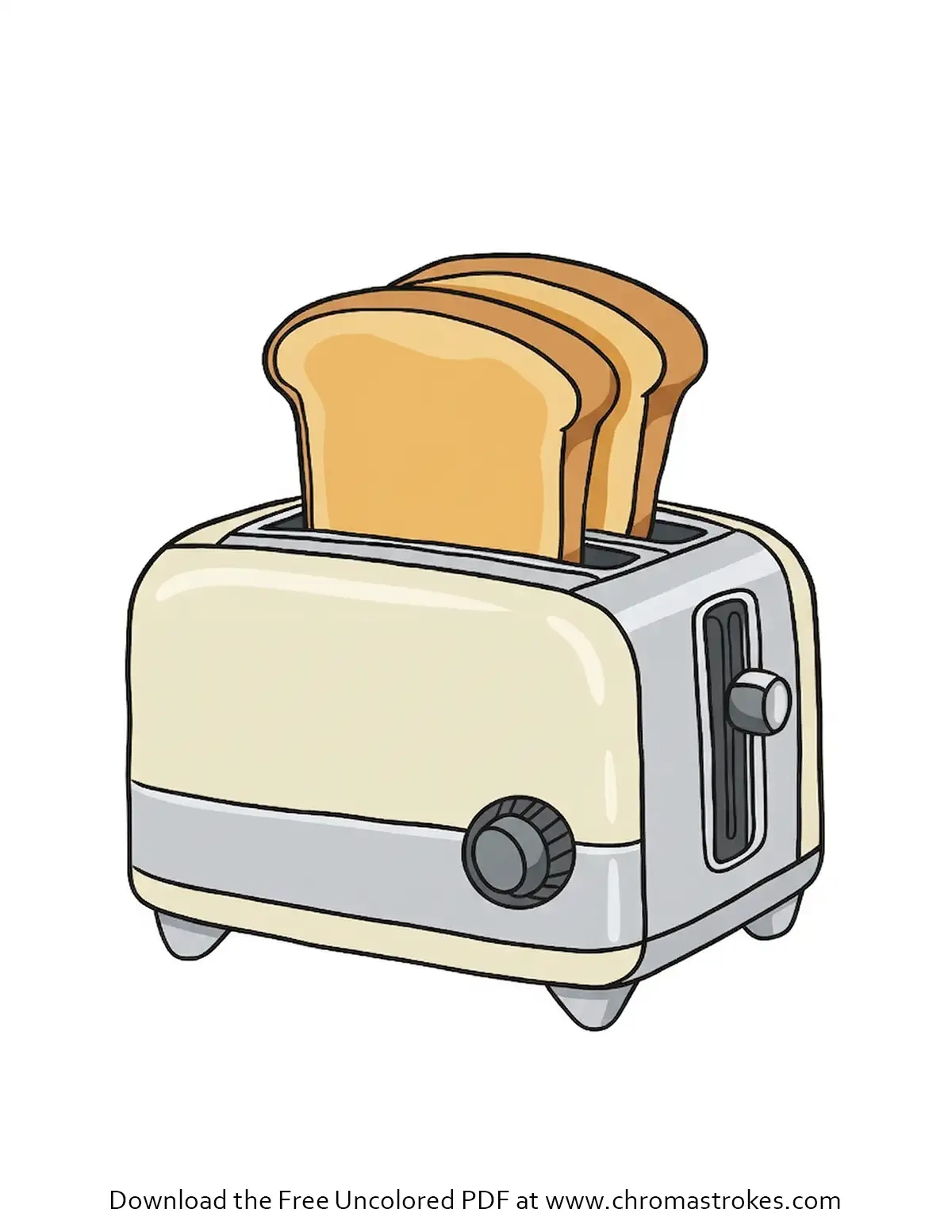 Toaster Free Printable Coloring Page