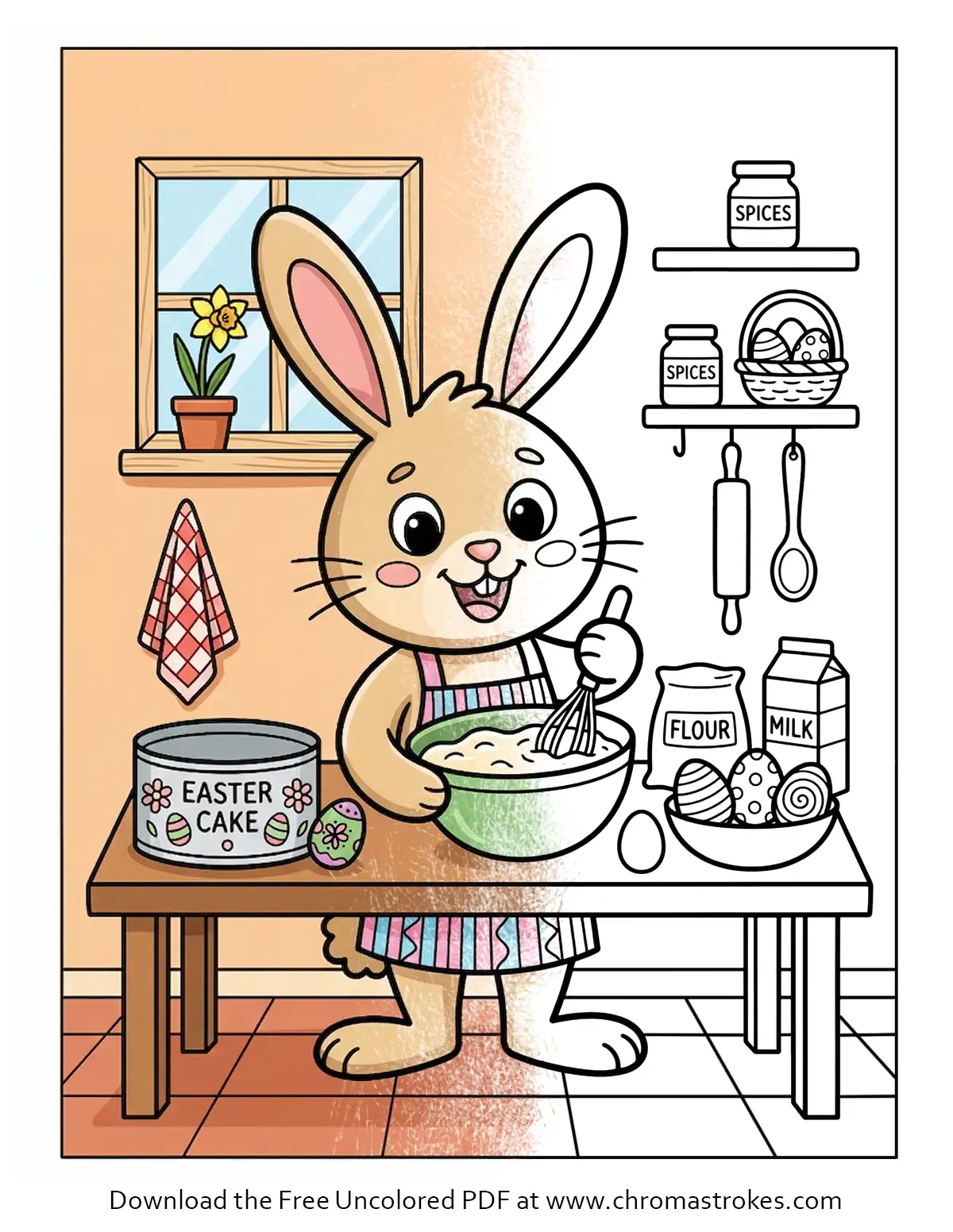 Easter Bunny Coloring Page