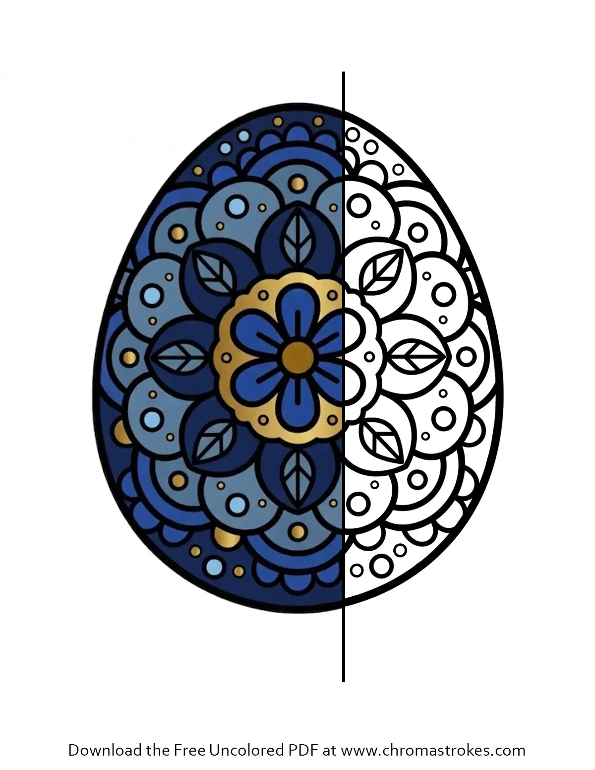Easter Mandala Coloring Page