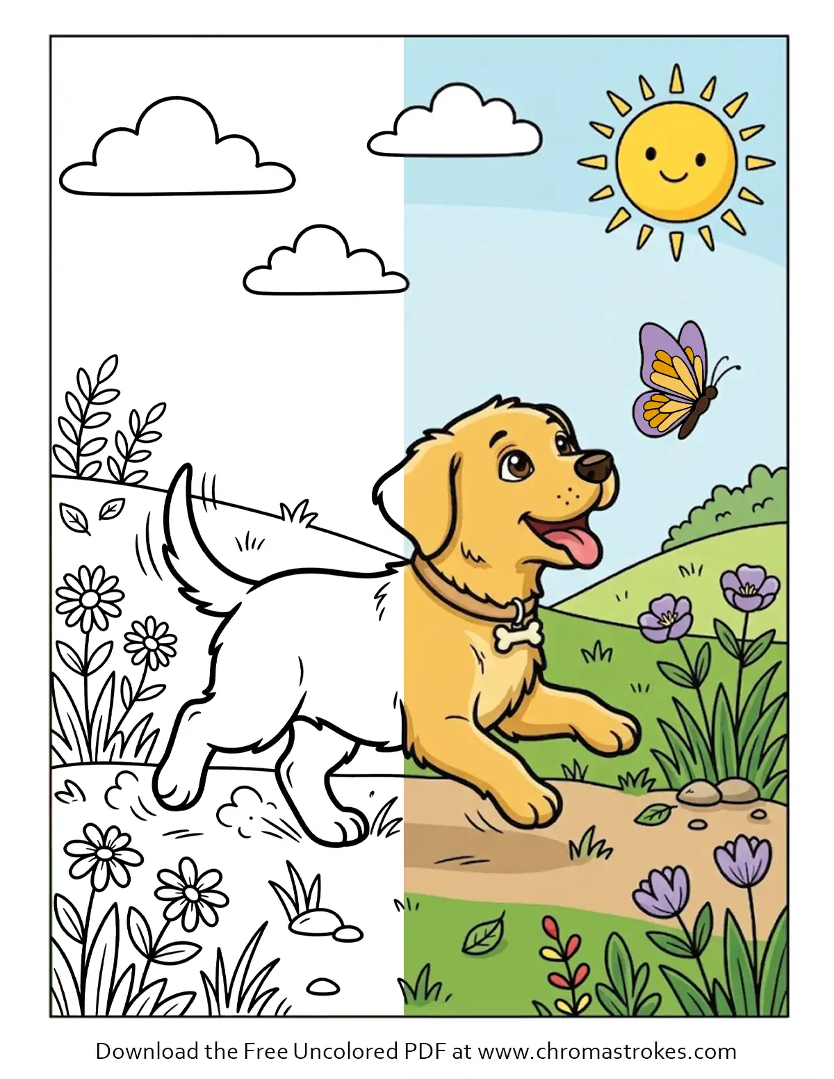 Cute Labrador Coloring Page