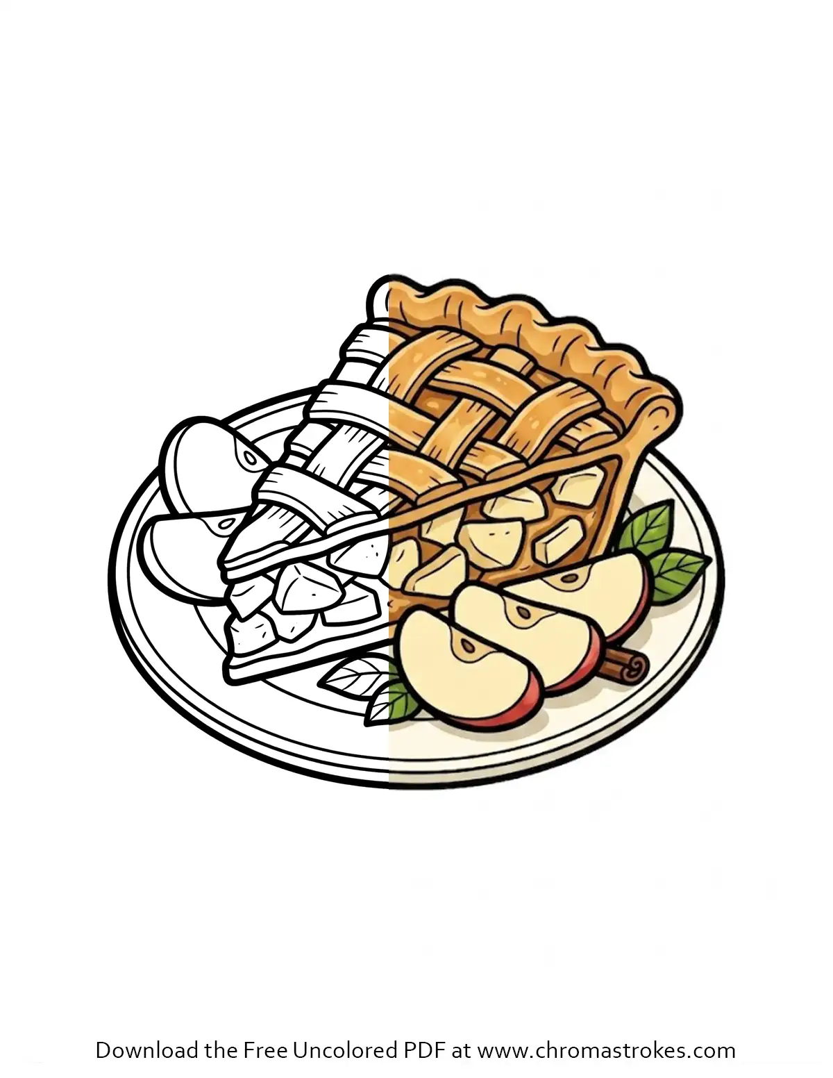 Apple Pie Coloring Page