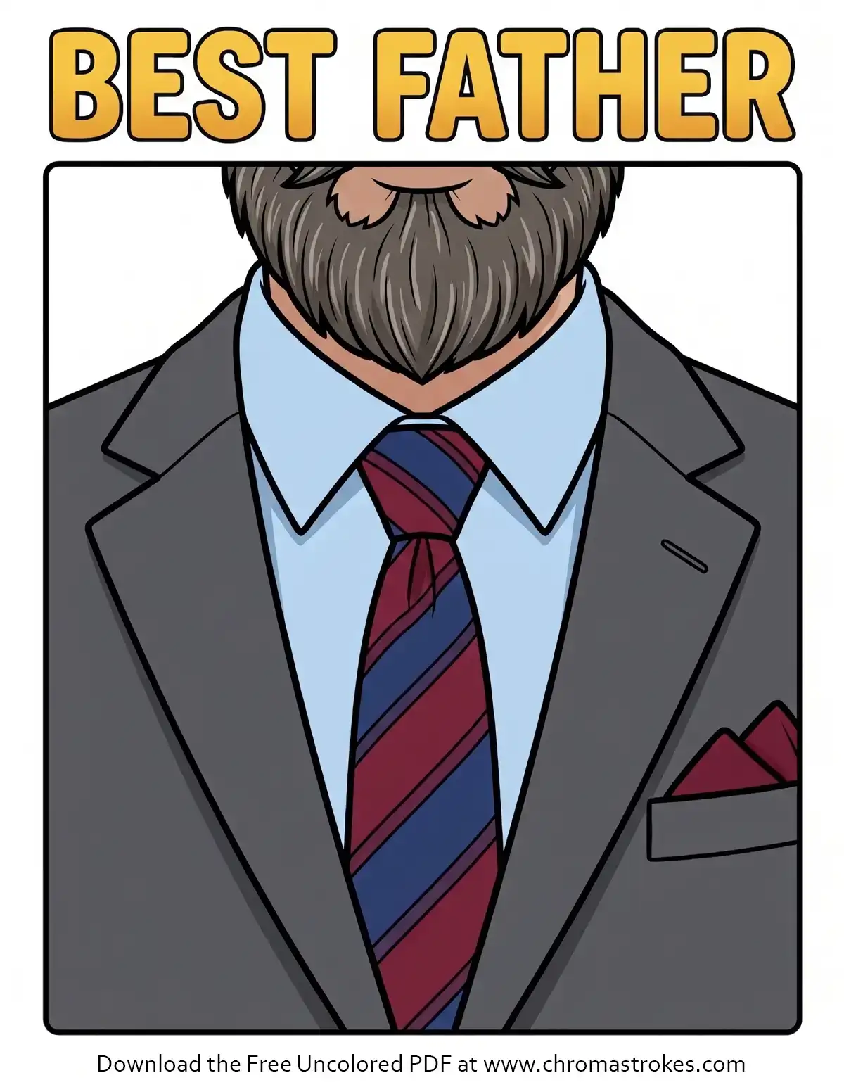 Best Father: Printable Father’s Day Coloring Page