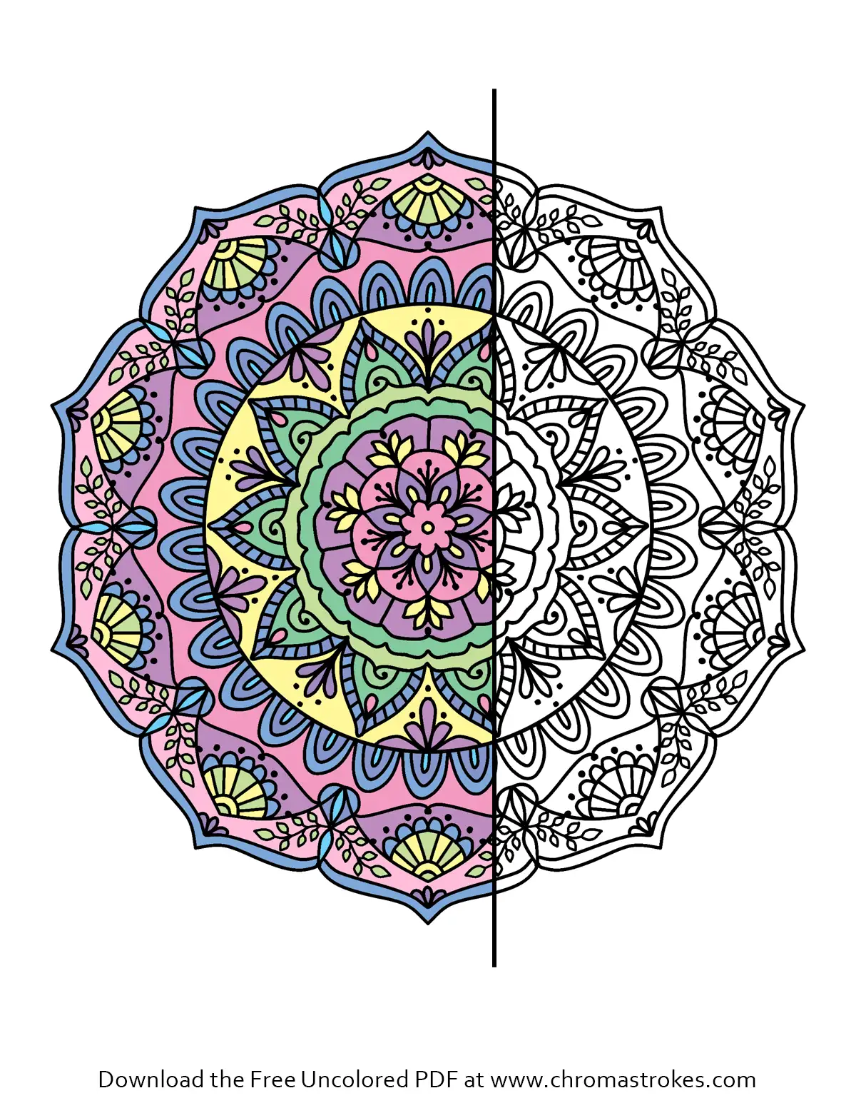 Floral Mandala for Coloring