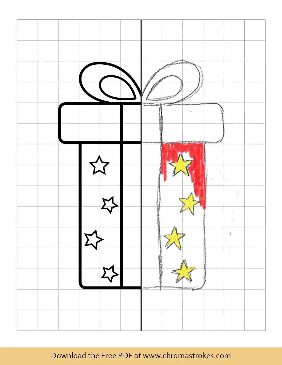 Christmas Complete the Picture – Present Symmetry Drawing
